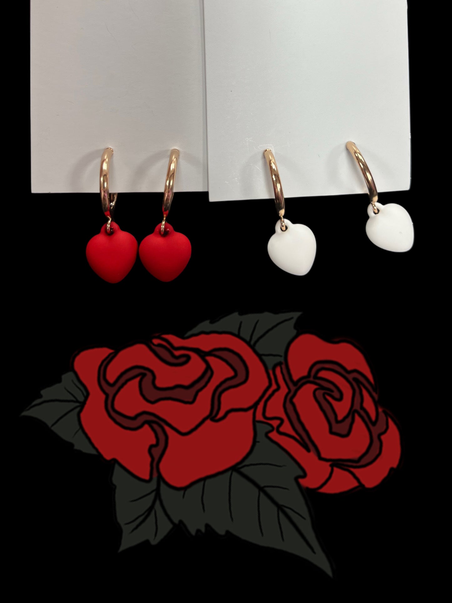 Mini Heart Hoop Earrings