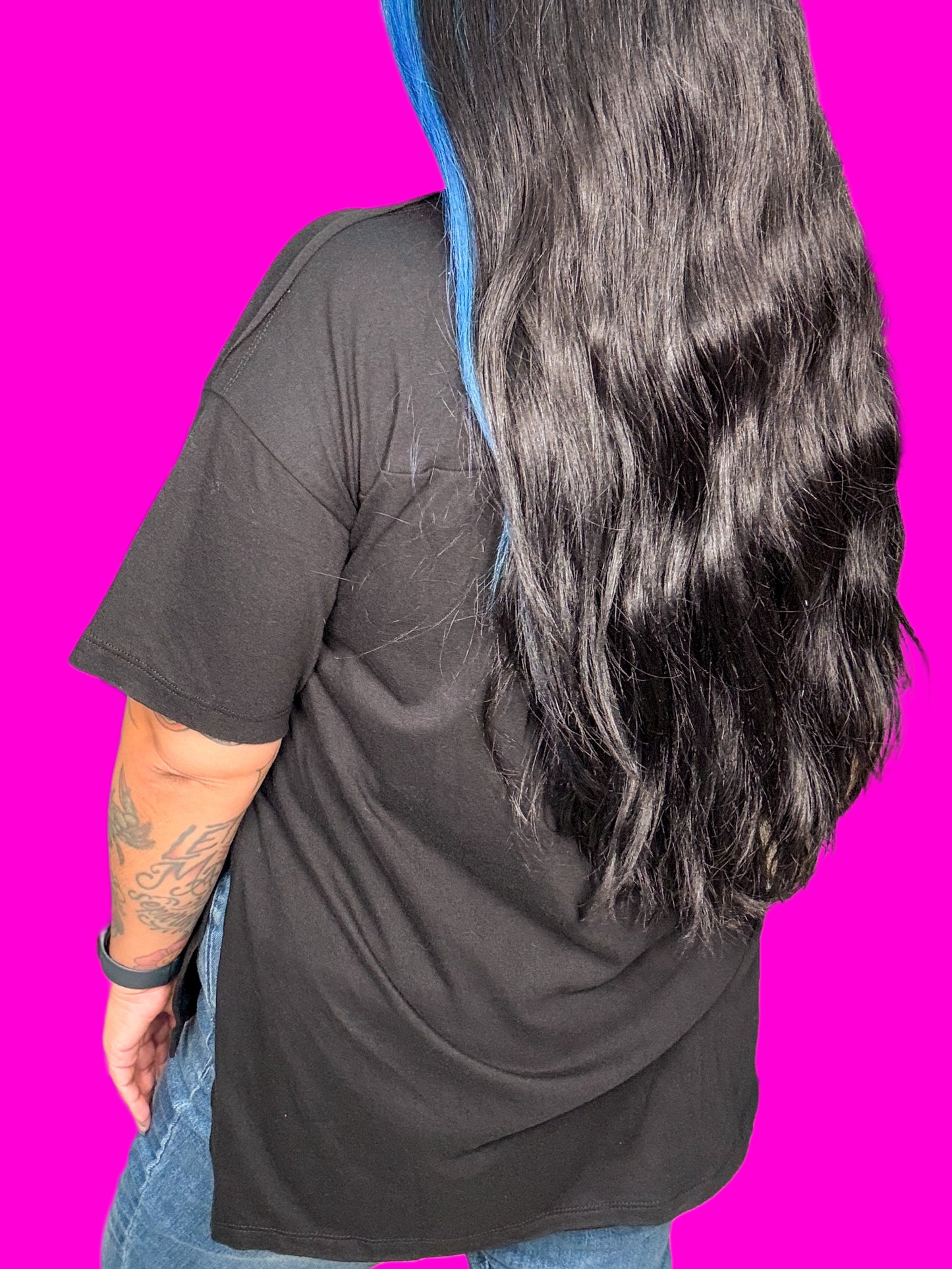 Black Oversized Pocket Tee