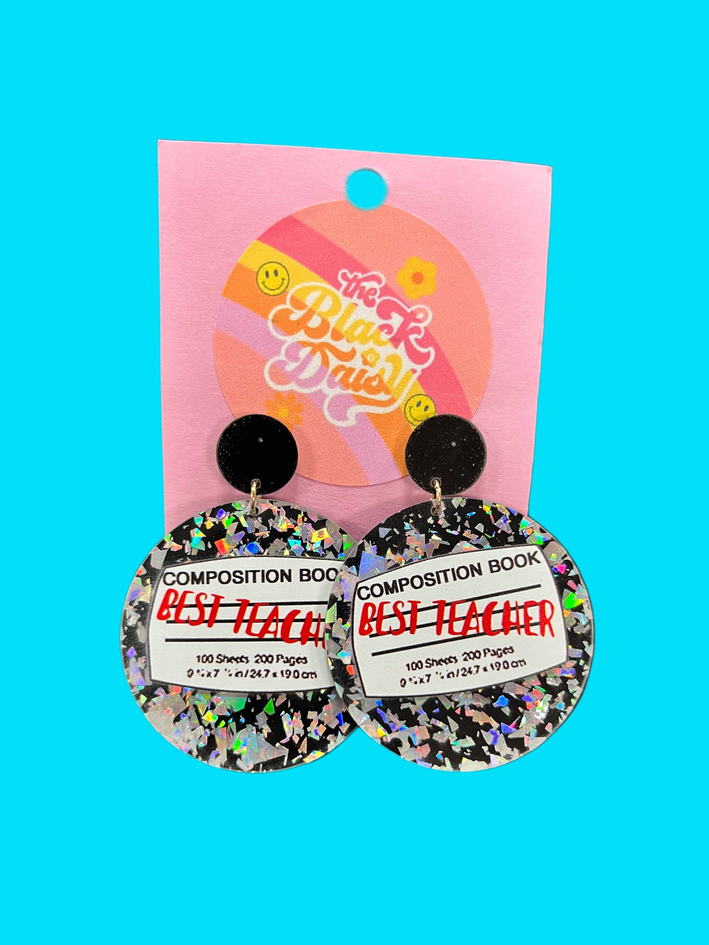 Composition Book Teacher Earrings