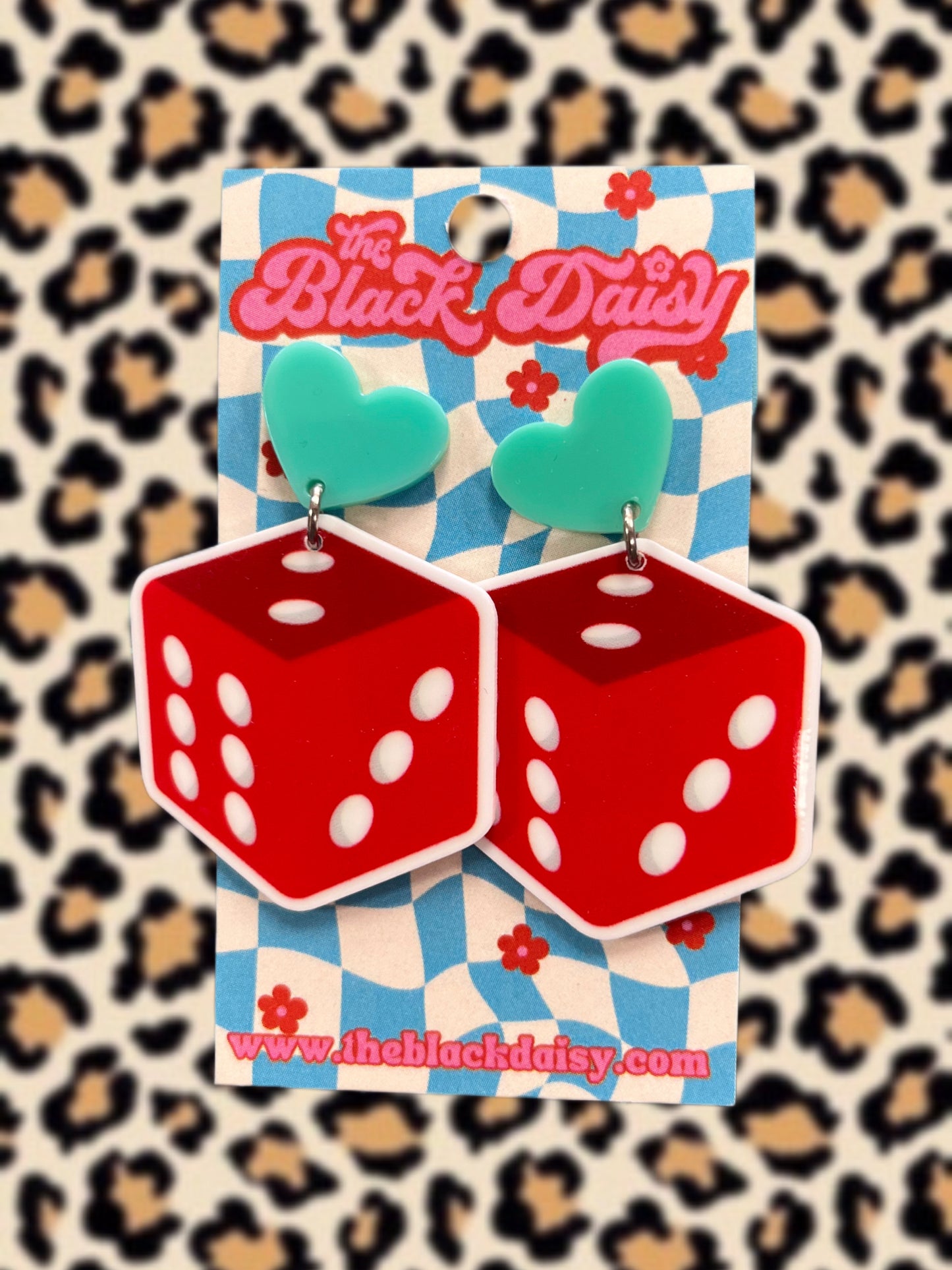 Red Dice Earrings