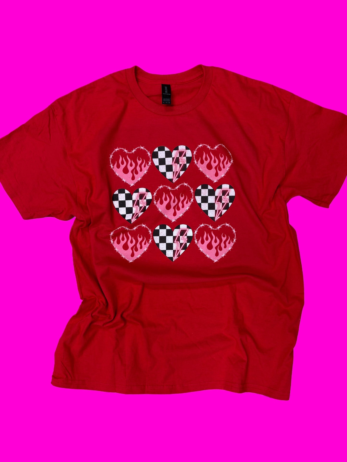 Checkered Heart Tee