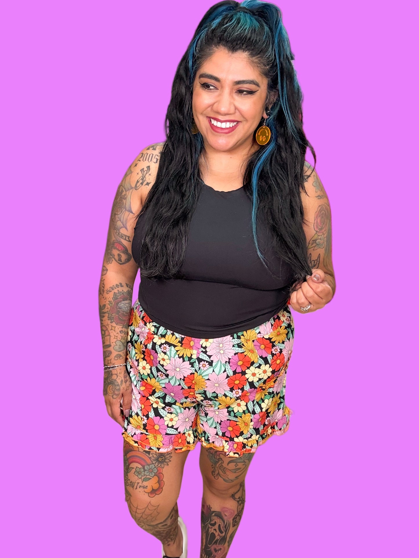 Retro Flower Shorts