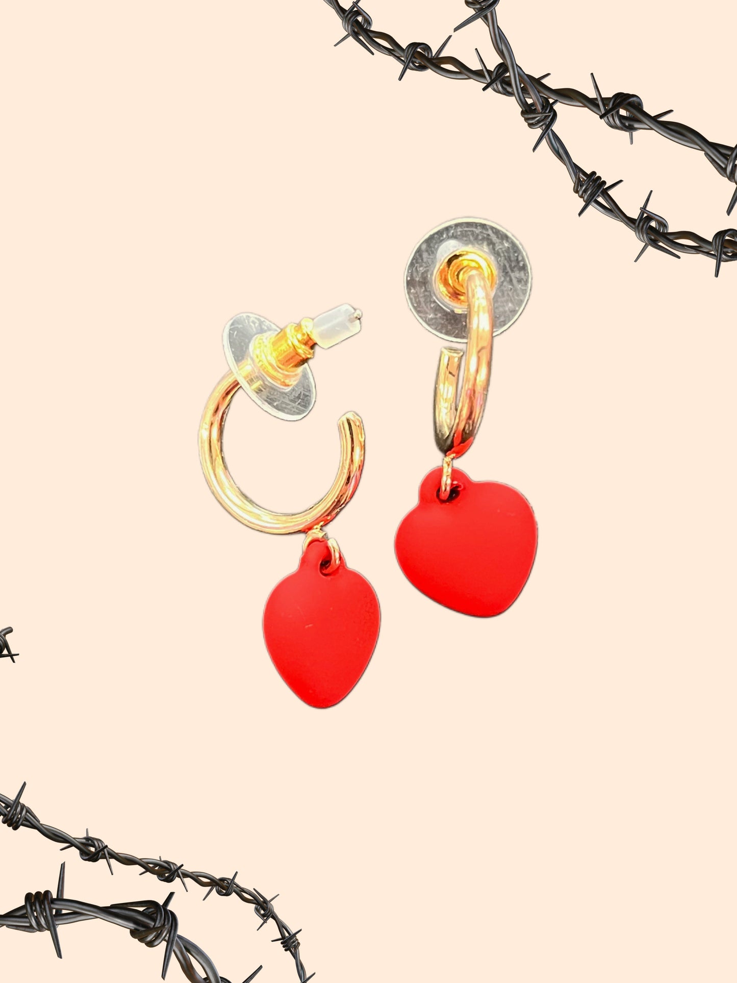 Mini Heart Hoop Earrings