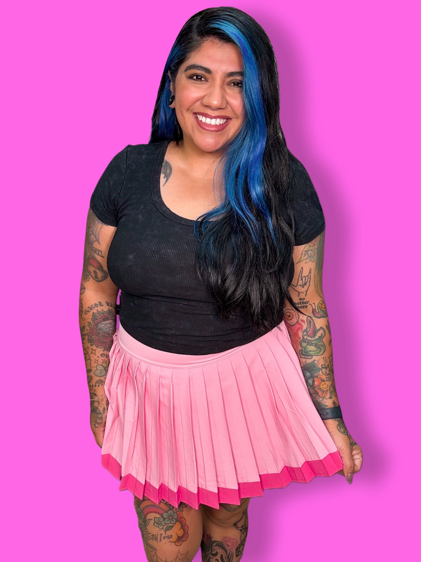 Pink Pleated Skort