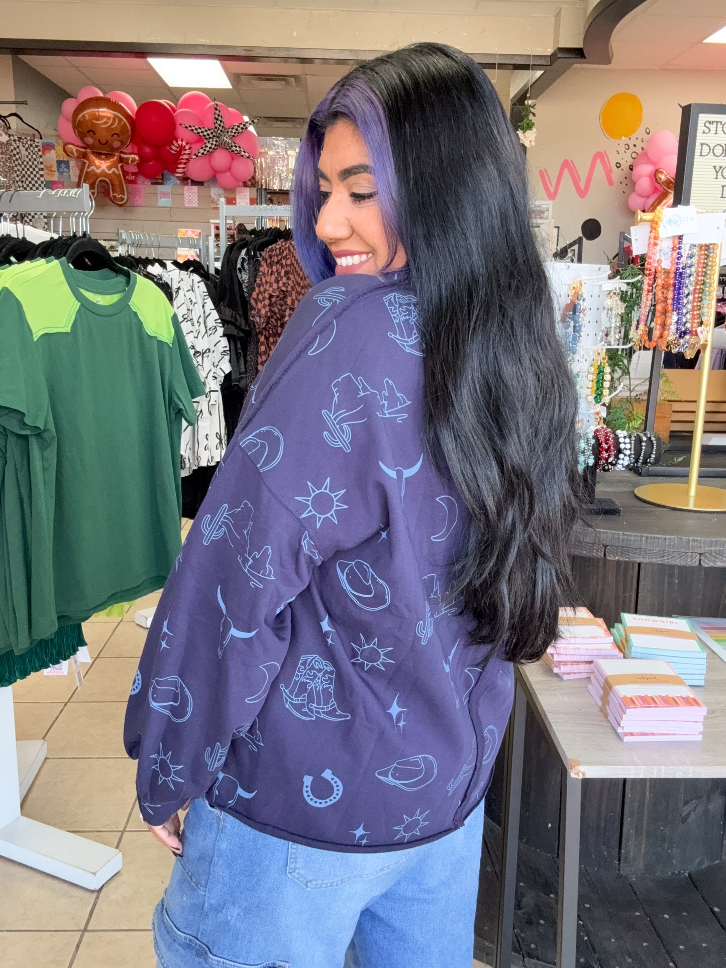 Blue Cowboy Top