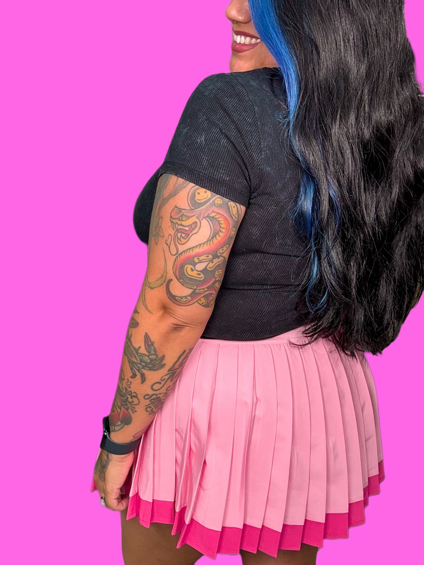 Pink Pleated Skort
