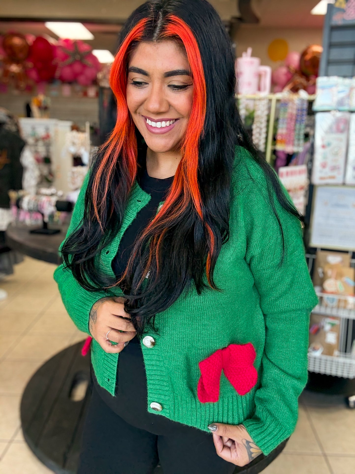 Christmas Festive Bow Cardigan