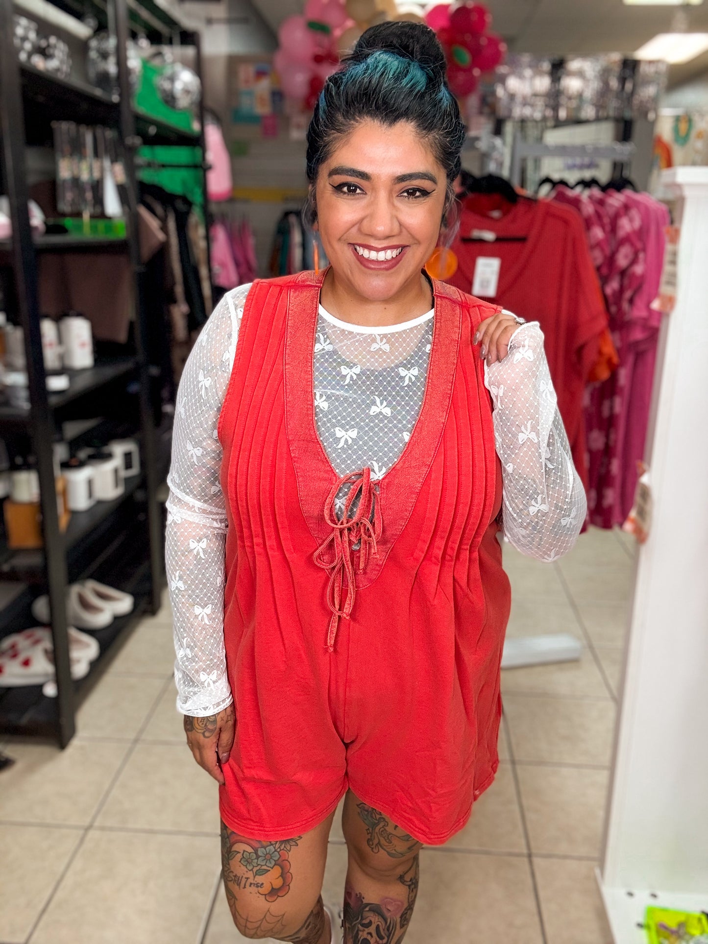 Effortless Red Romper