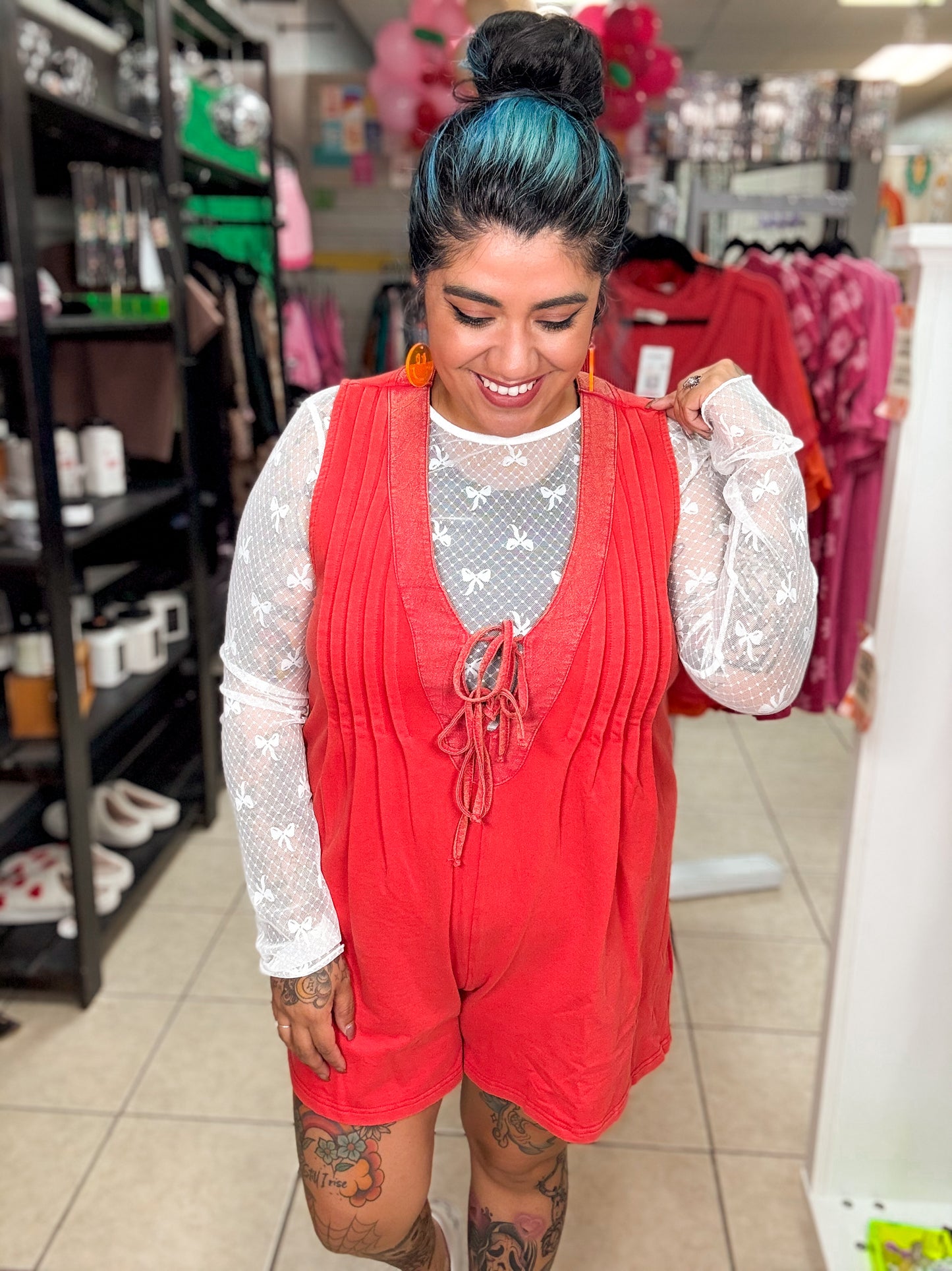 Effortless Red Romper