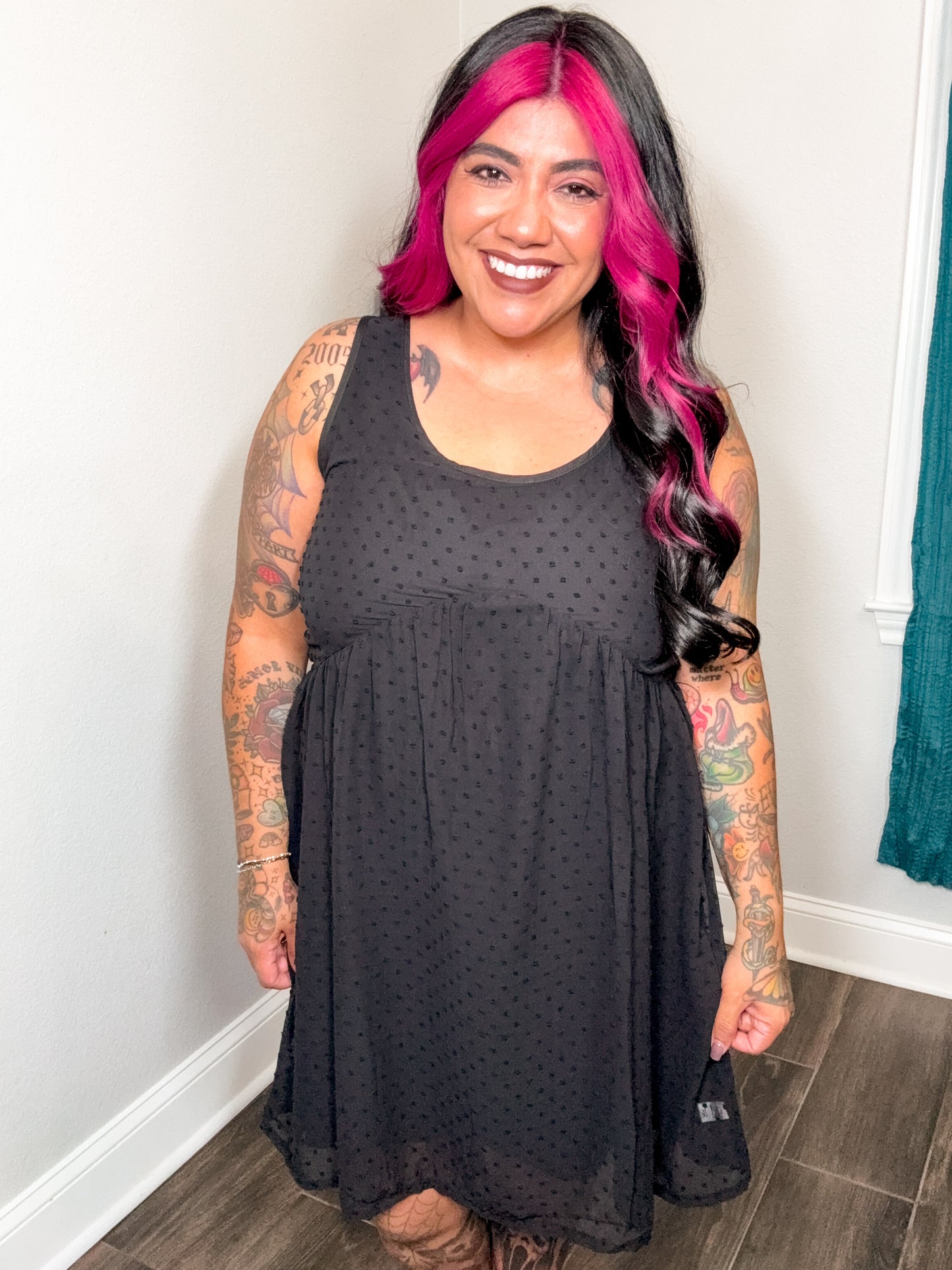 Swiss Dot Mini Dress