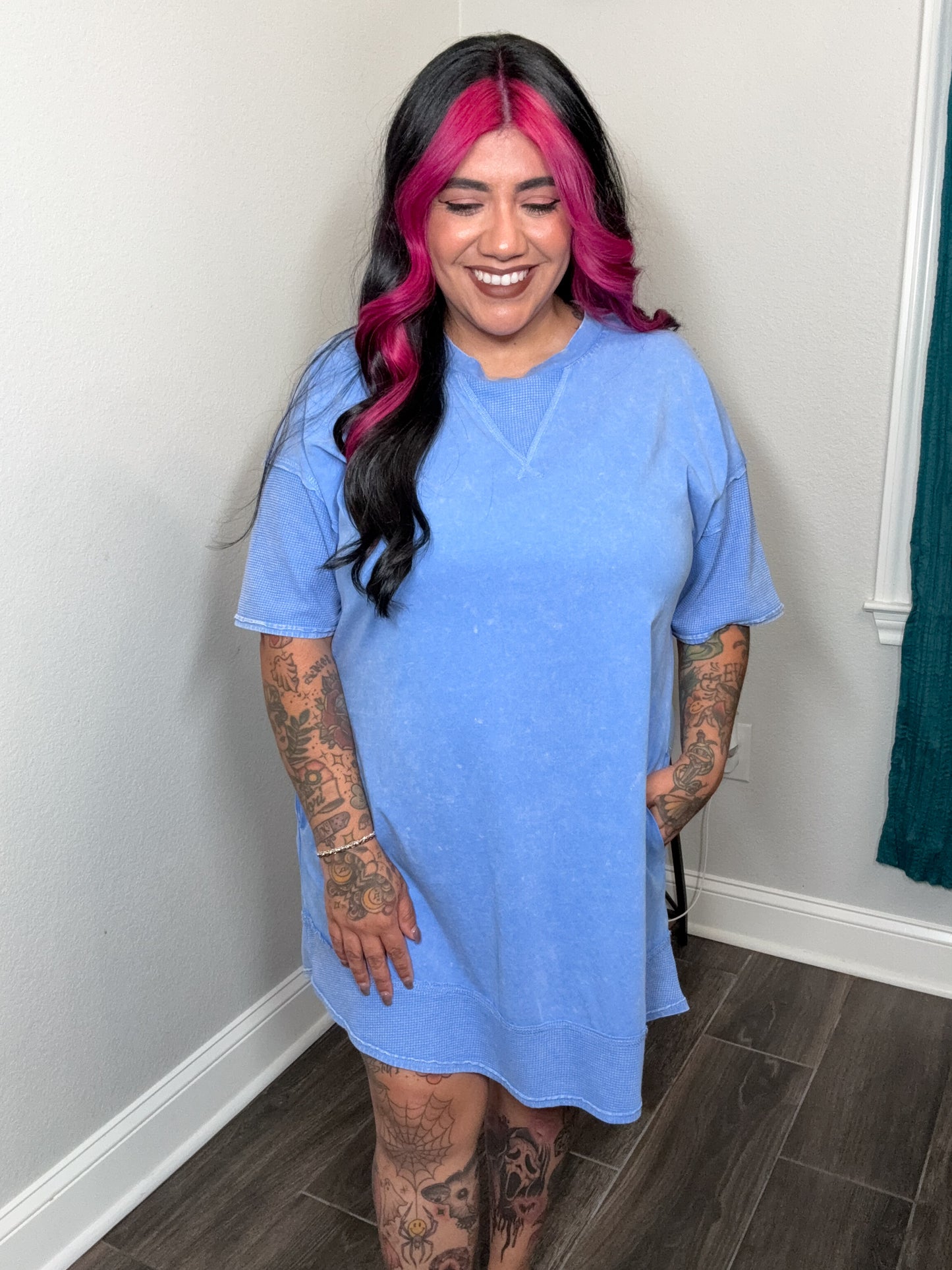 Light Blue Mineral Washed Dress