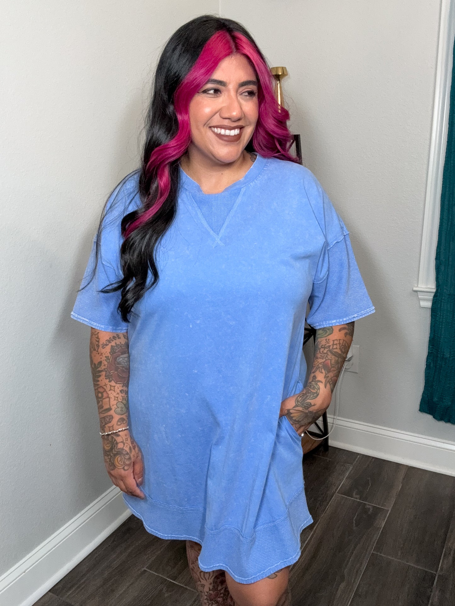 Light Blue Mineral Washed Dress