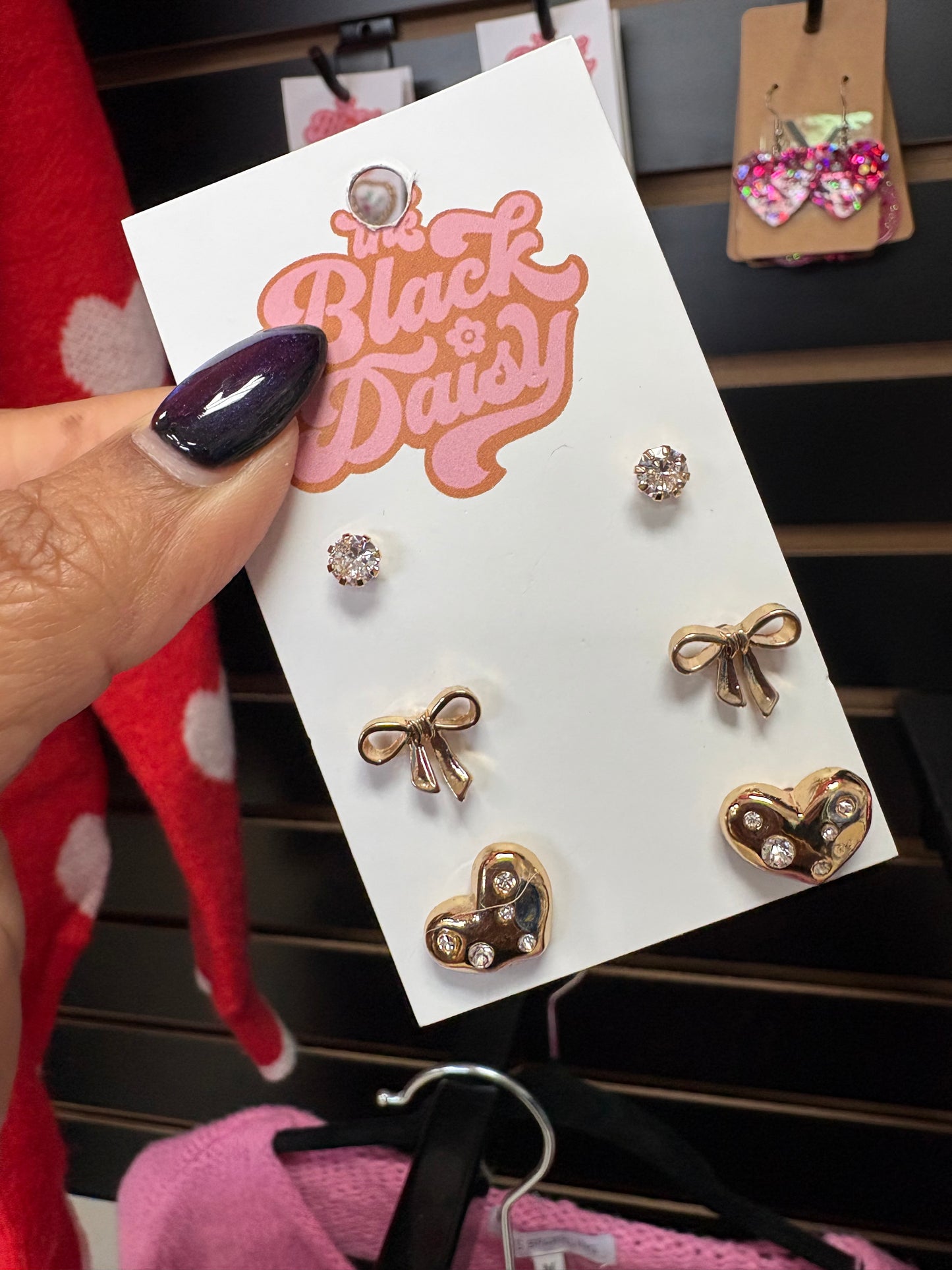 Coquette Gold Stud Set