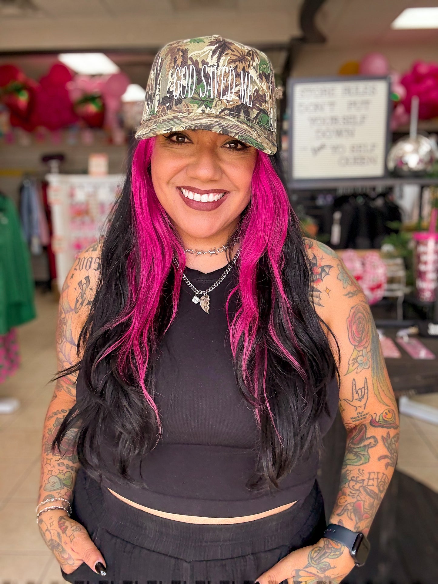 God Saved Me Camo Hat