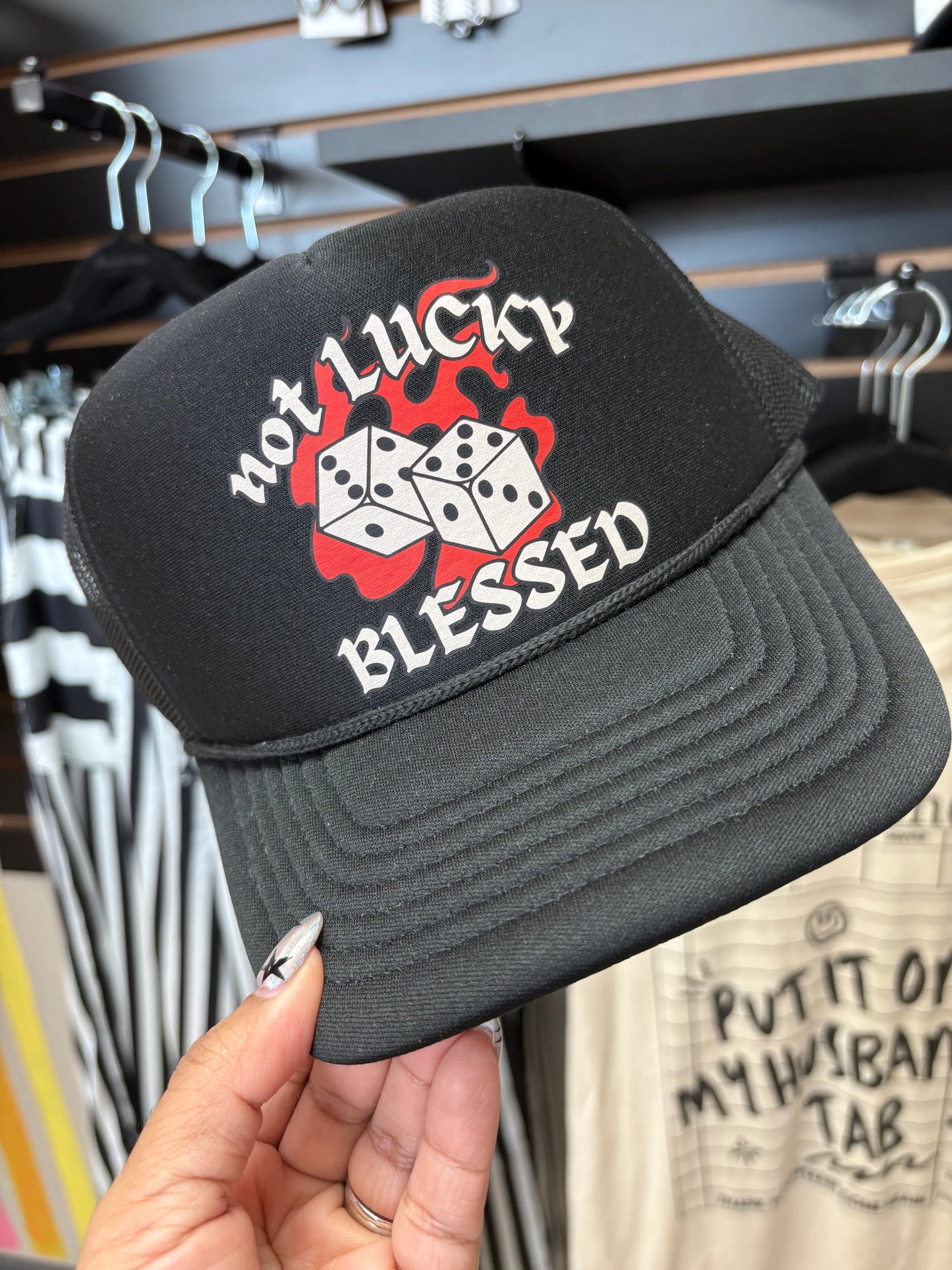 Not Lucky Blessed Trucker Hat