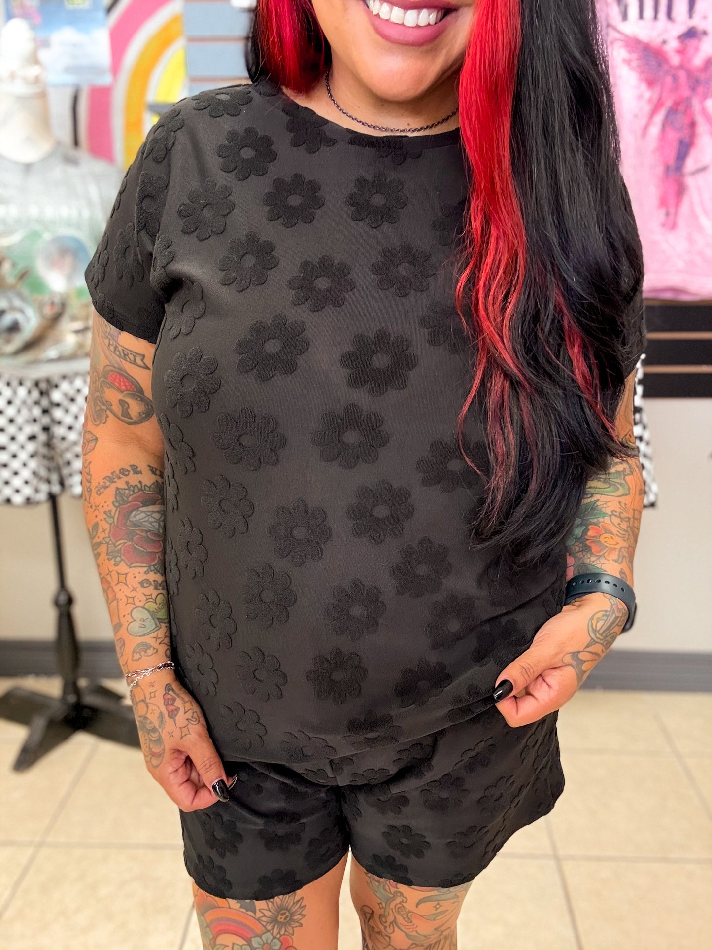 Black Retro Daisy Set