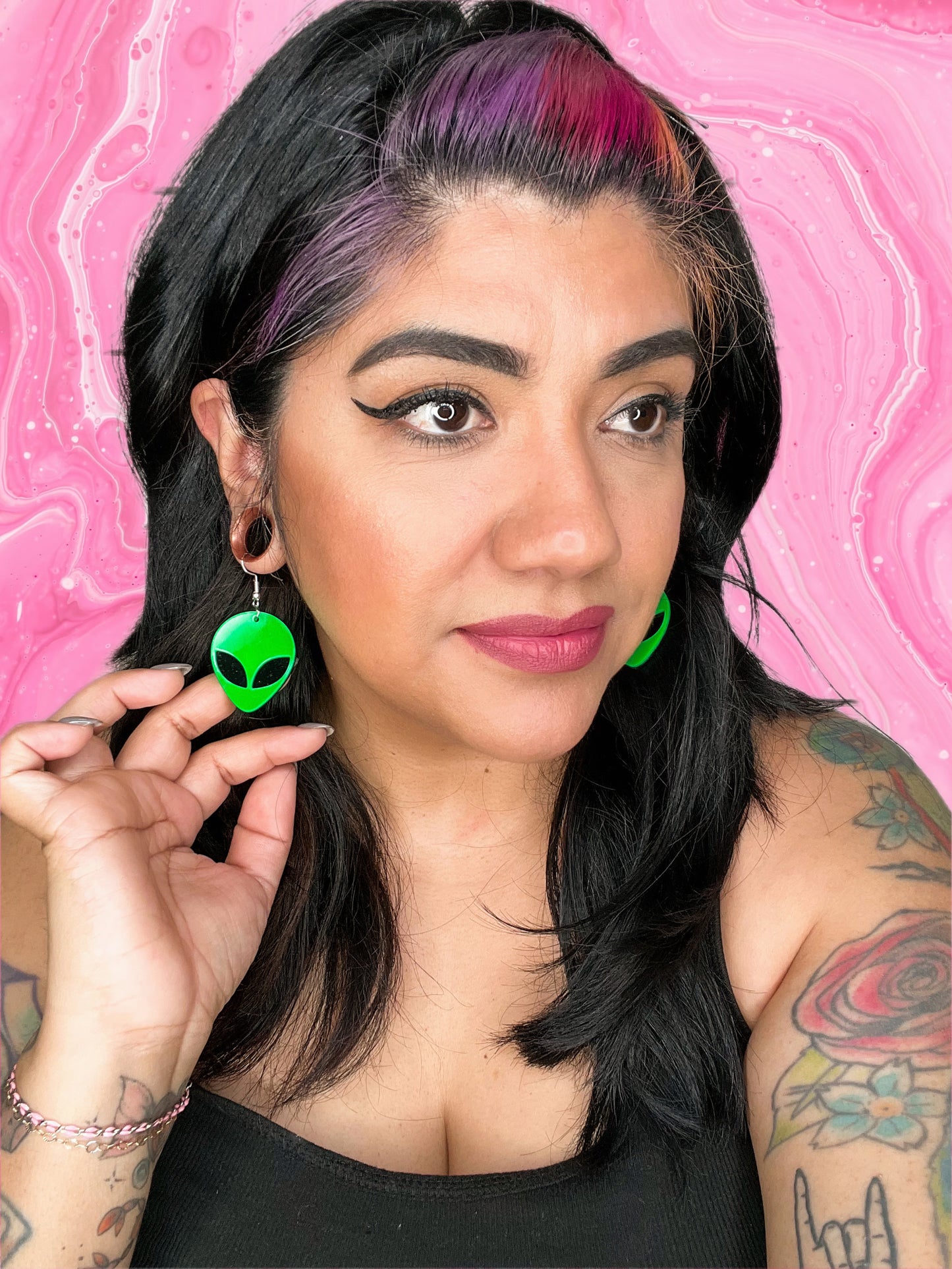 Alien Acrylic Earrings