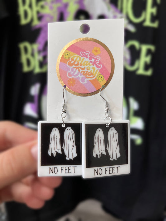 No Feet Ghost Polaroid Earrings