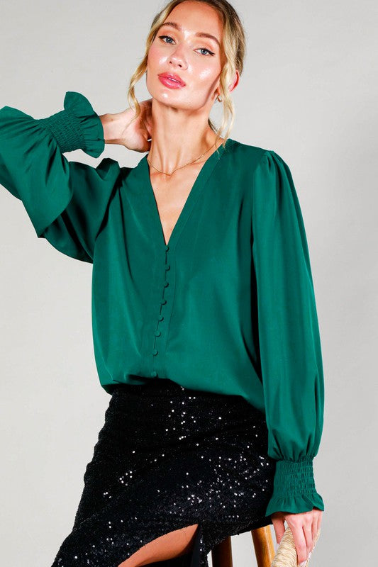 Hunter Green Blouse