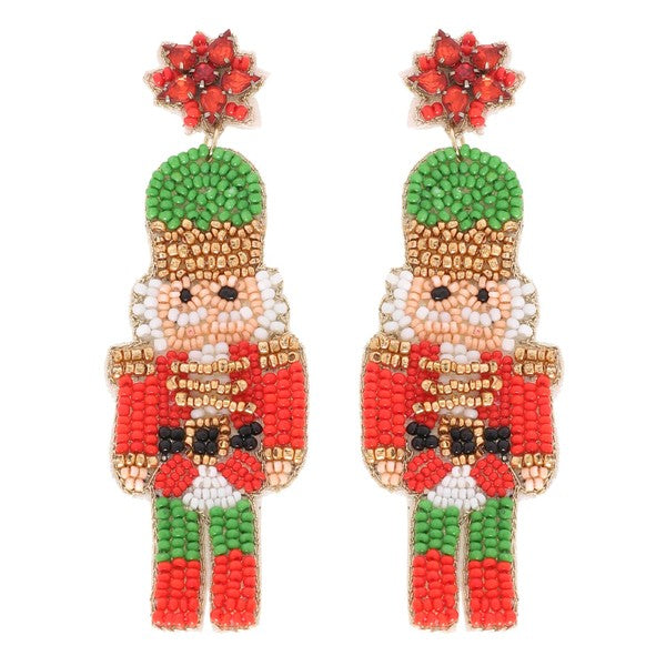 Beaded Nutcracker Earrings