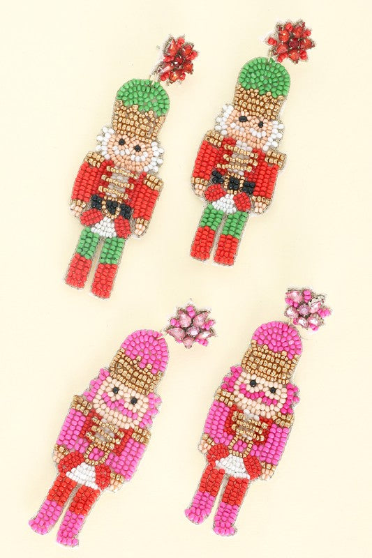 Beaded Nutcracker Earrings