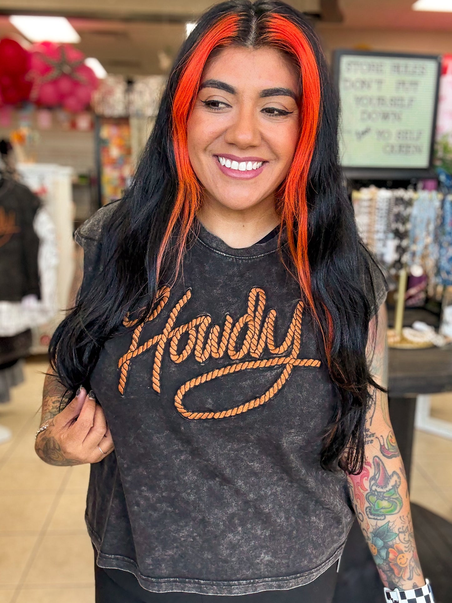 Howdy Mineral Washed Top