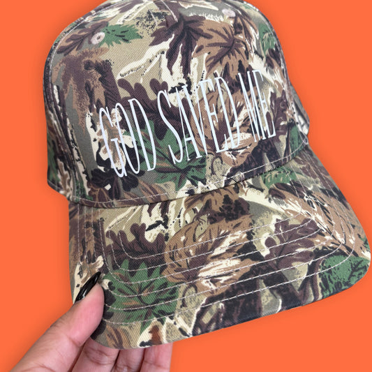God Saved Me Camo Hat