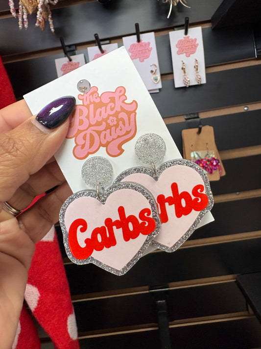Carb Heart Earrings