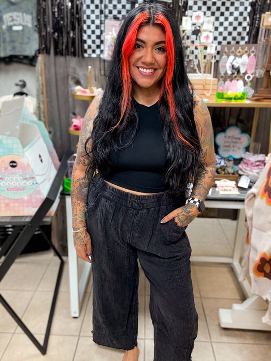 Mineral Washed Ash Pants