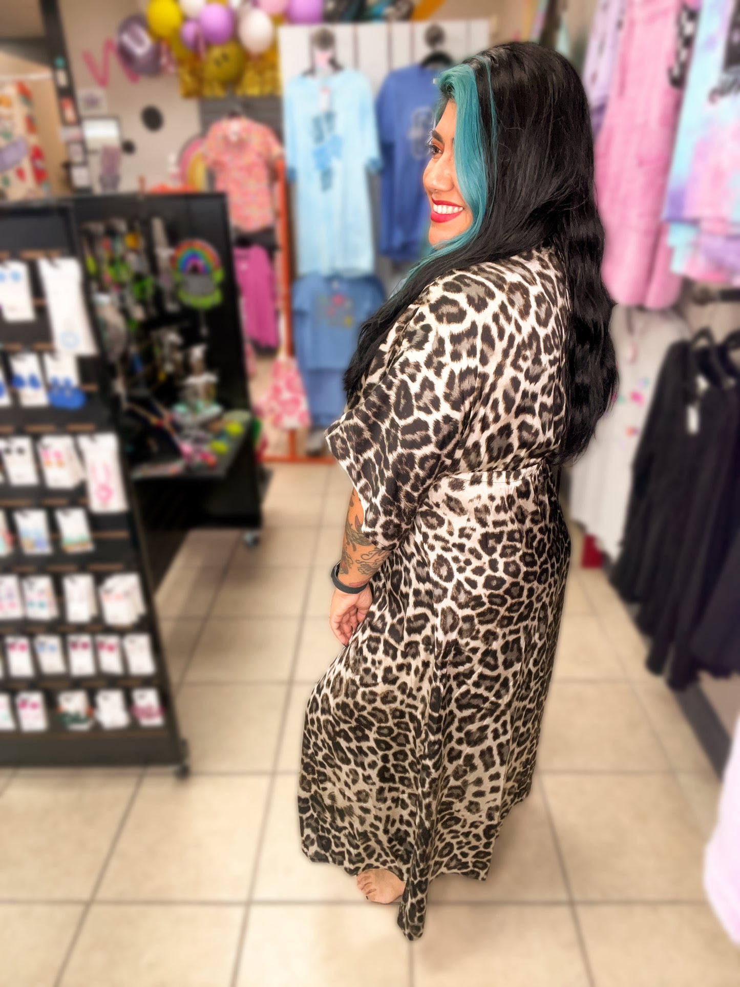 Stevie Leopard Satin Maxi Dress