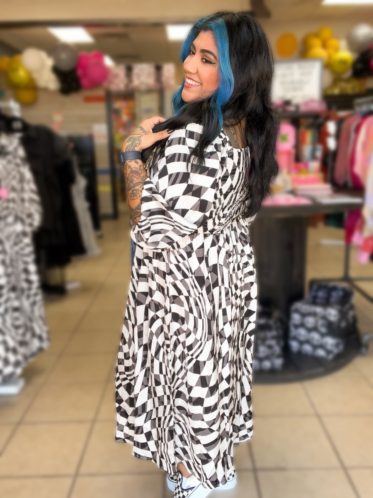 Checkered Groovy Dress