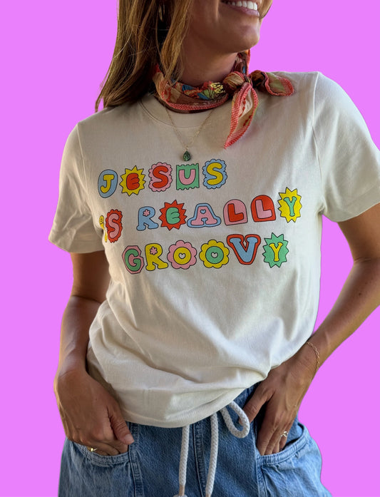 Jesus Is Really Groovy Boxy Tee