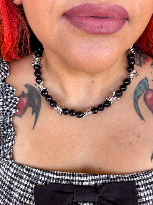 Black Barbed Wire Necklace
