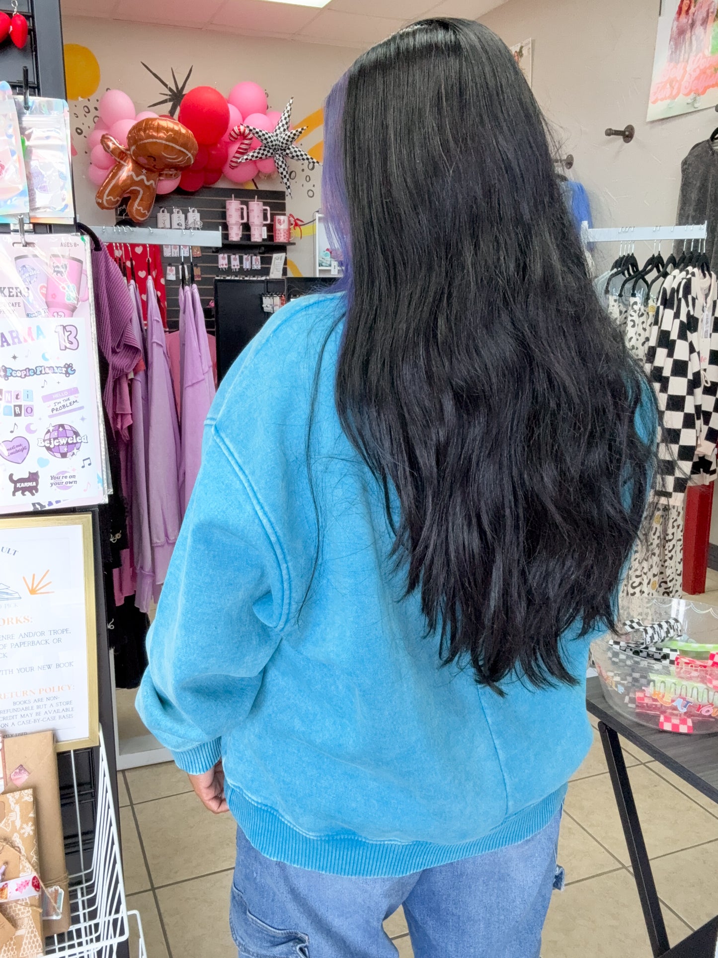 Ocean Blue Mineral Washed Sweatshirt