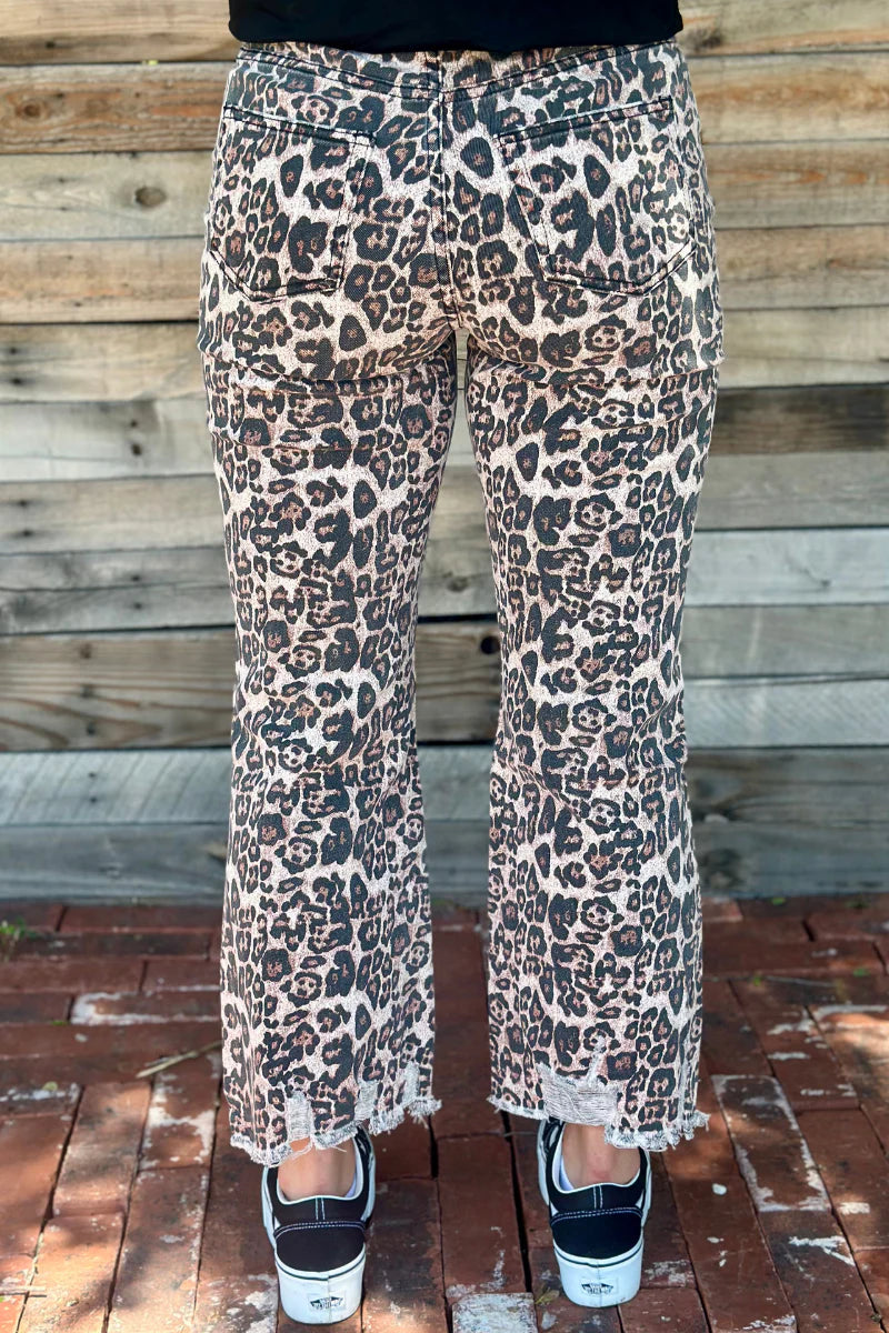 Leopard Distressed Jeans