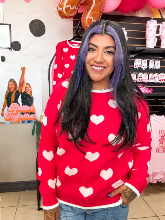 Red Heart Knit Sweater