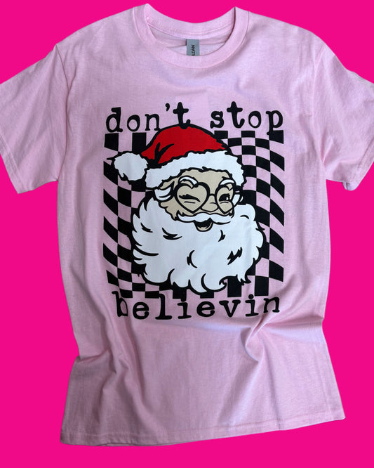 Pink Don’t Stop Believin’ Santa