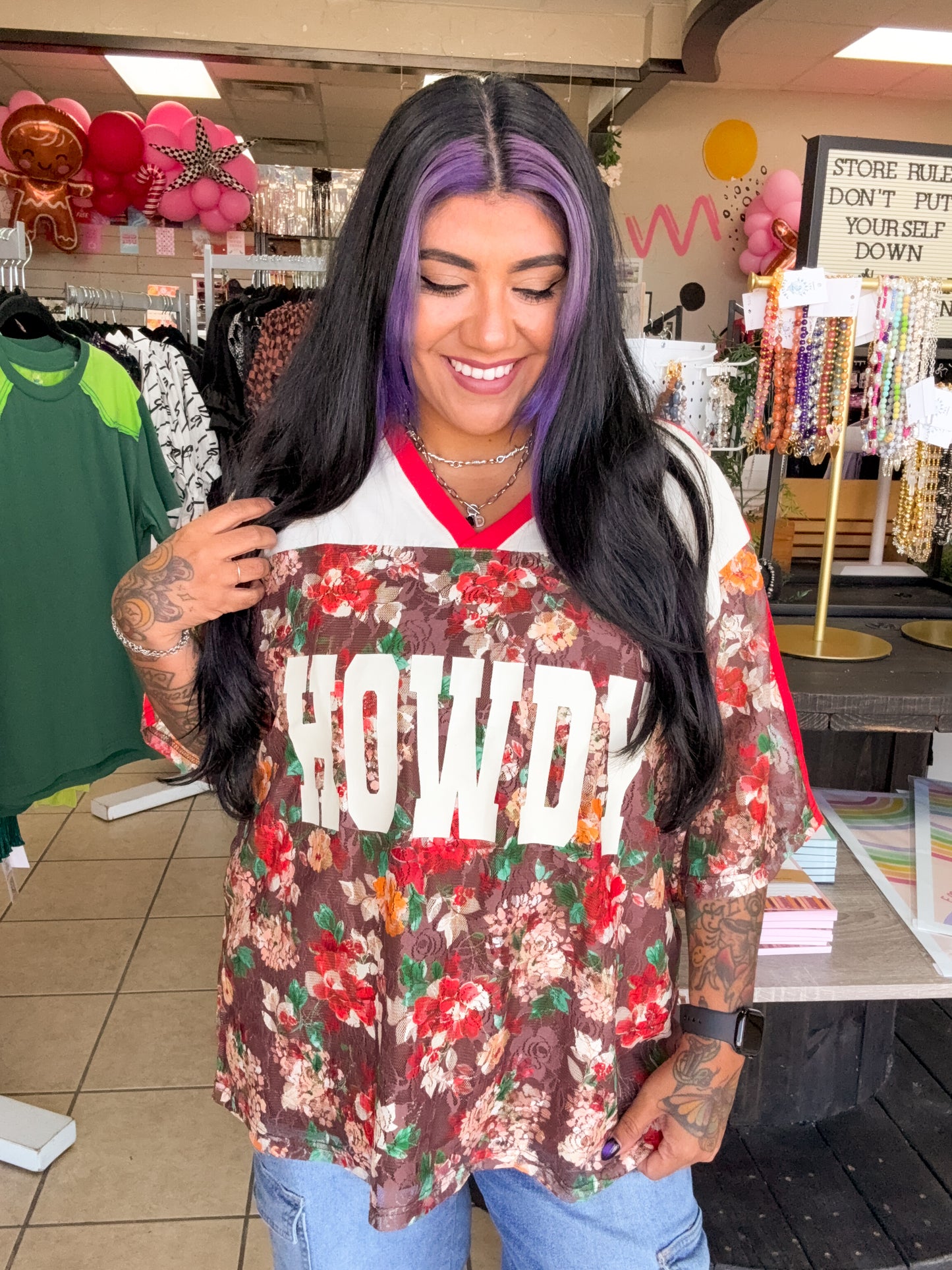 Howdy Floral Jersey Top