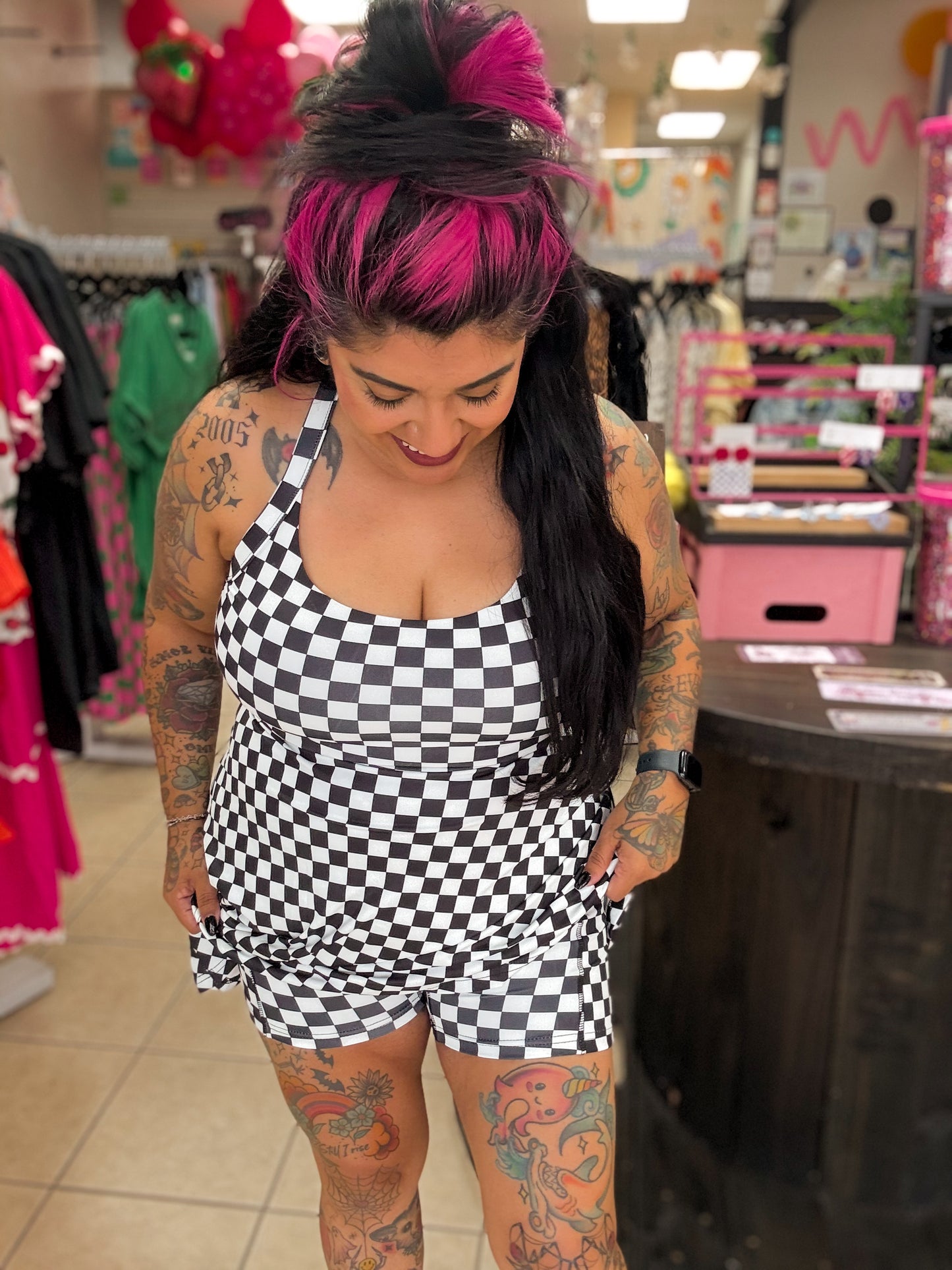 Checkered Active Dress