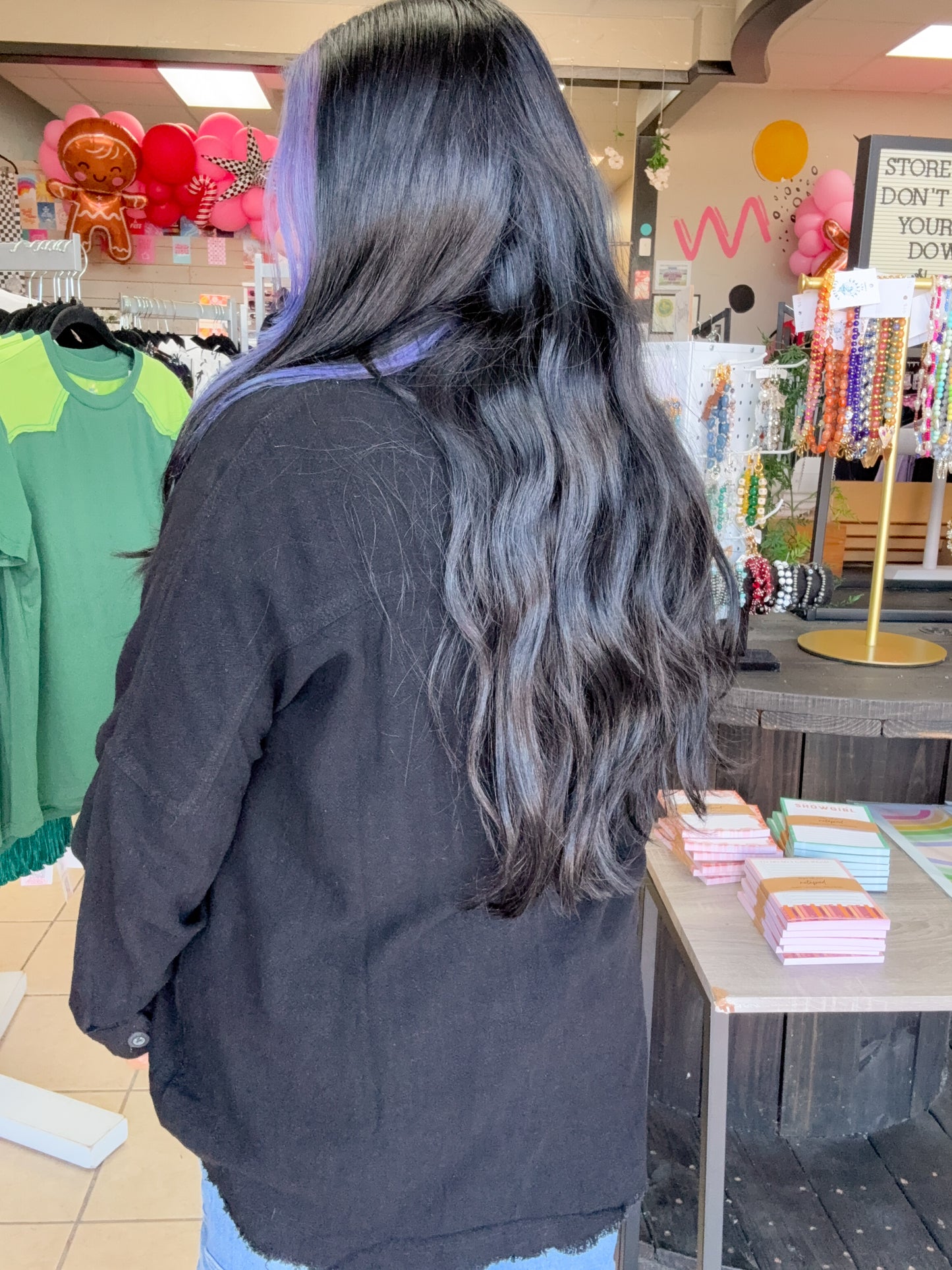 Oversized Black Linen Top