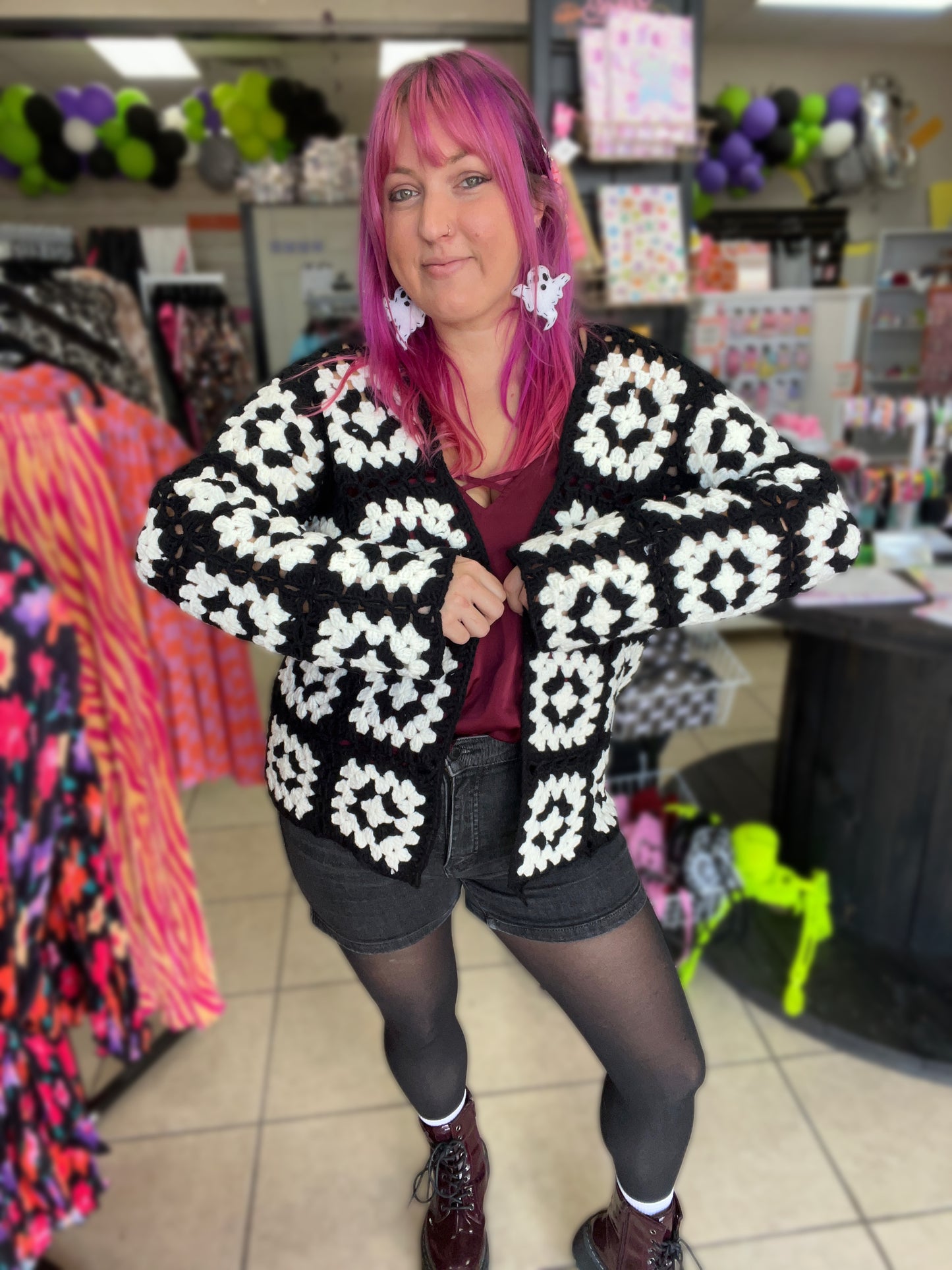 Granny Square Crochet Cardigan