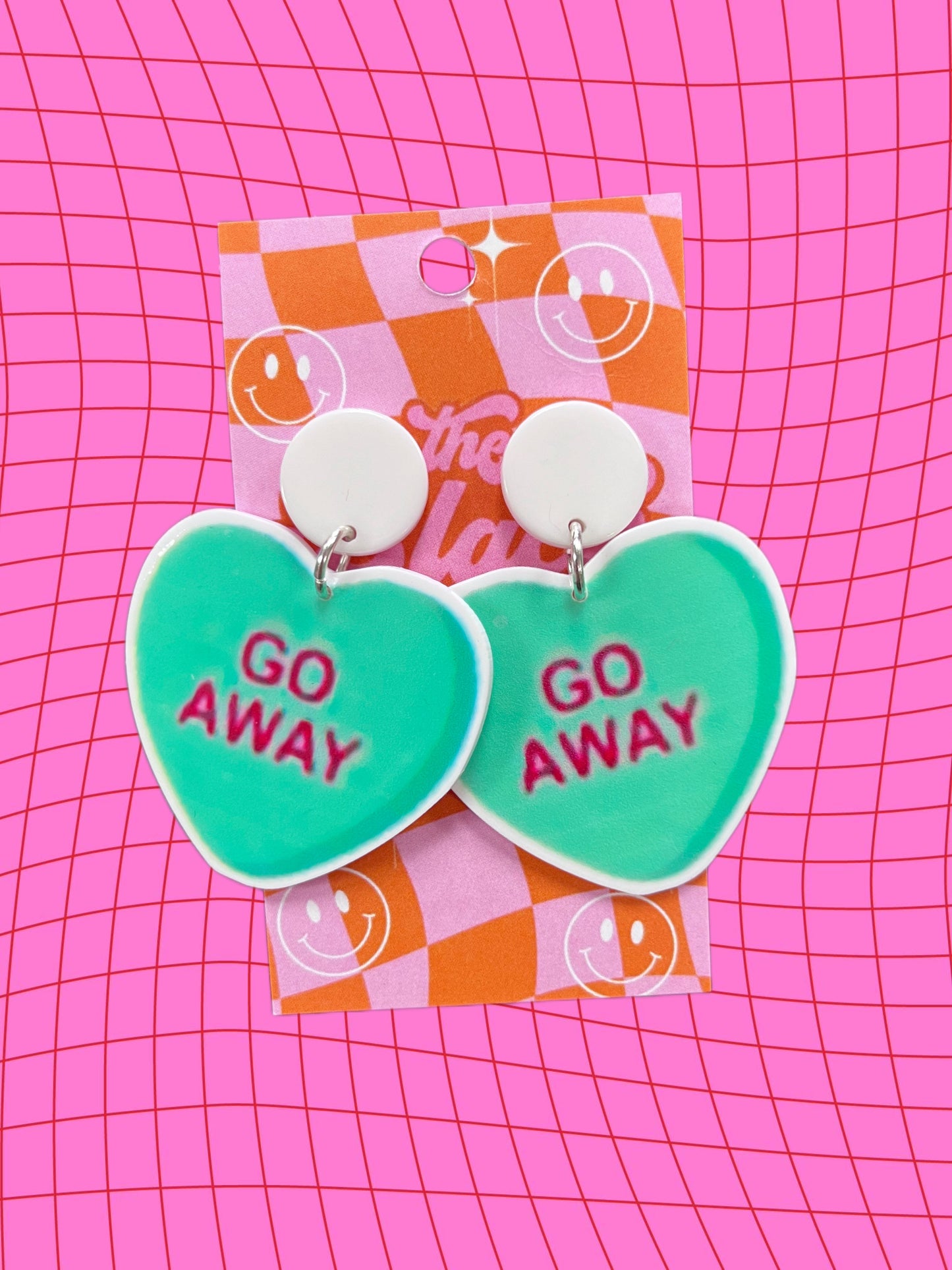 Go Away Heart Stud Earrings