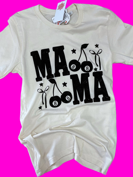 Mama 8 Ball Cherry Tee