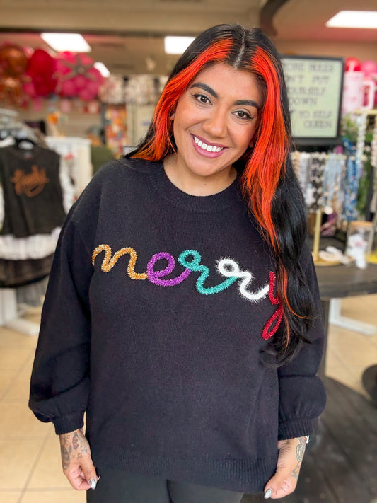 Merry Tinsel Sweater