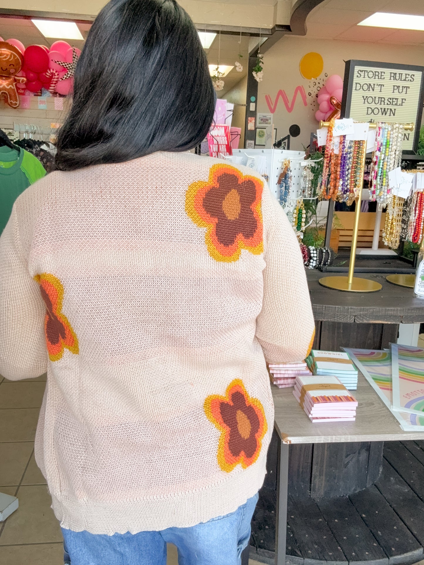 Retro Flower Cardigan