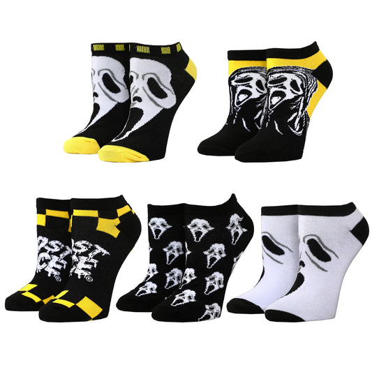 Ghostface 5 Pack Ankle Socks