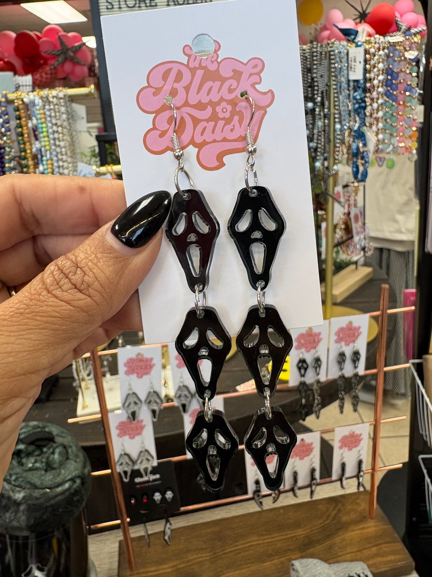 3 Tier Ghostface Earrings