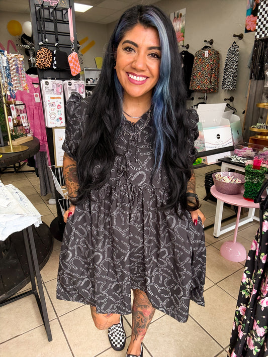 Outlaw Horseshoe Babydoll Dress