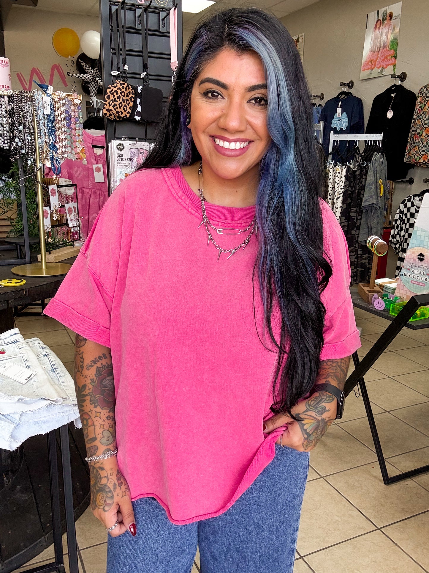 Pink Mineral Washed Top