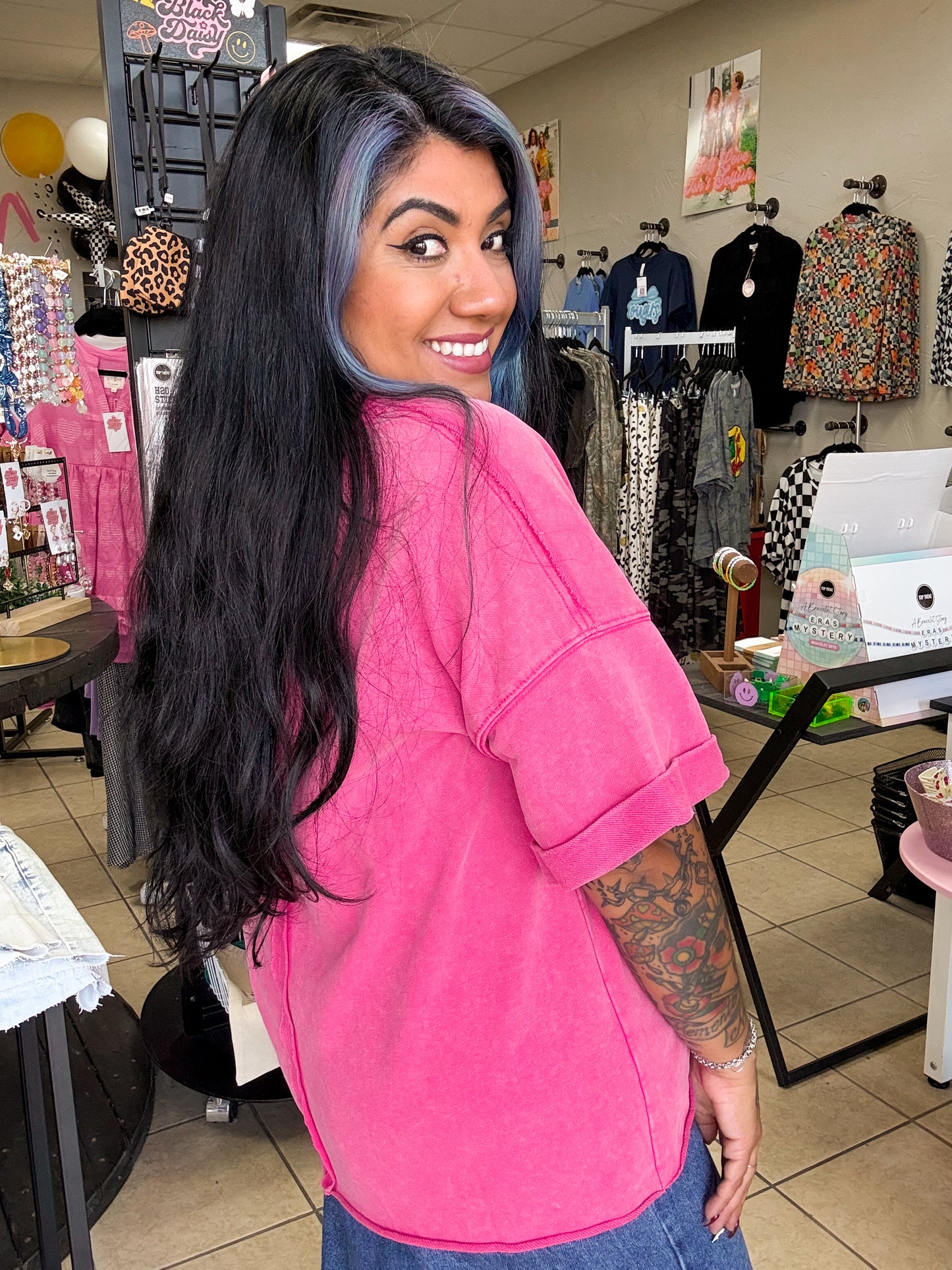 Pink Mineral Washed Top